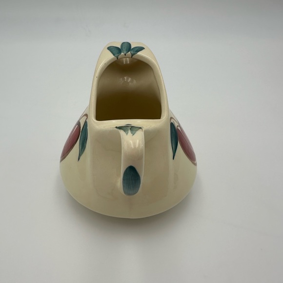 PURINTON POTTERY PITCHER ICE LIP Hand Painted FRUIT DESIGN - Picture 4 of 5